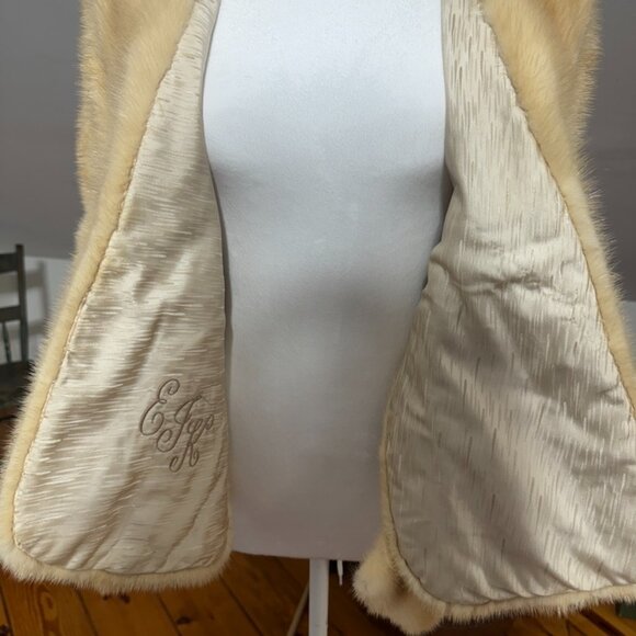 Blond mink stole shawl, vintage mink, luxurious, haute couture - Picture 8 of 9